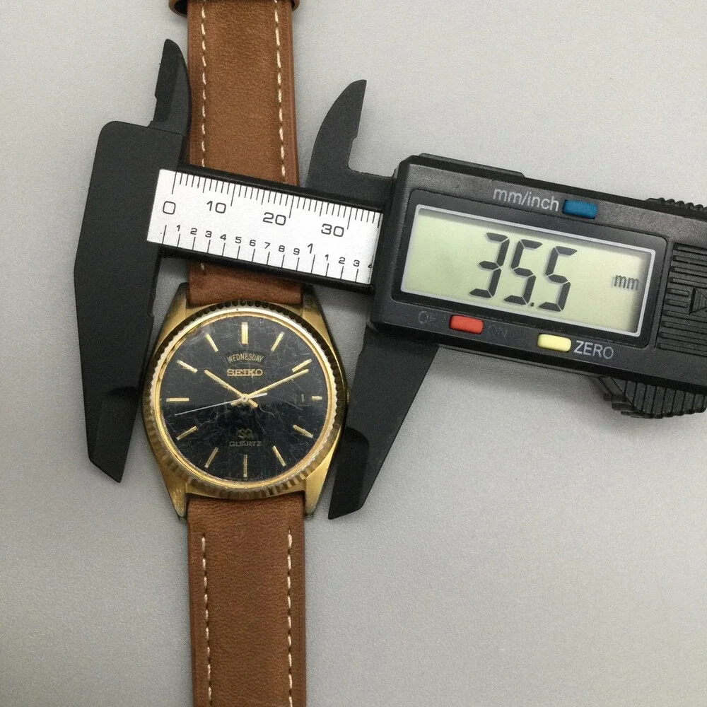 Vintage Seiko 5Y23-8A69 Mens Watch 36mm President Day Date SCRATCHED New Battery